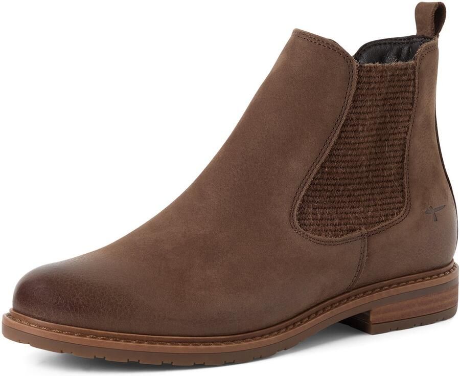 Tamaris Chelsea-laarsjes voor dames leren enkellaarsjes 1-25056-41-405 dames bruin - Foto 2
