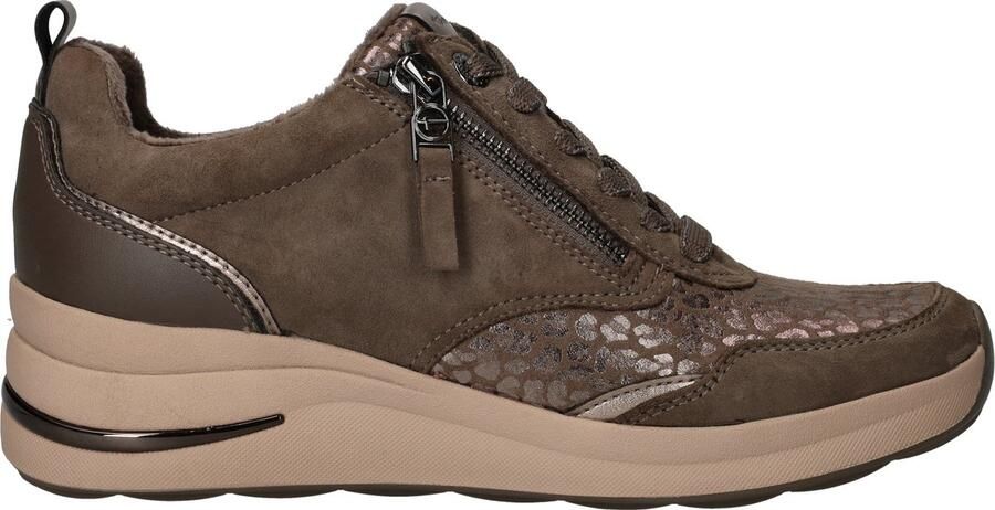 Tamaris Comfort Sneakers taupe Leer Dames - Foto 3