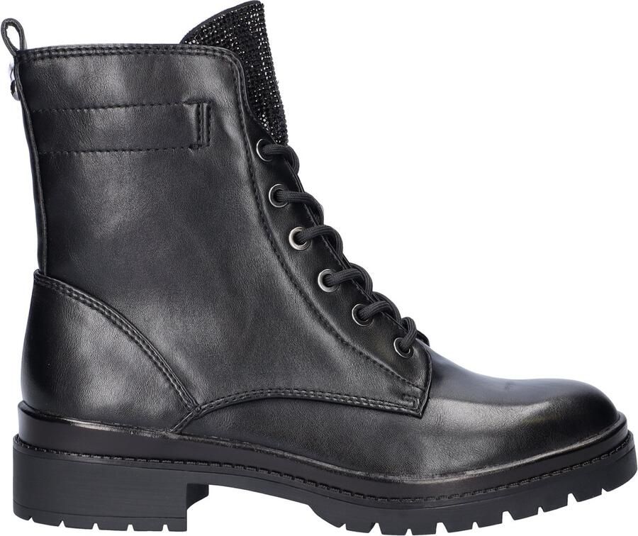 Tamaris Veterlaarsjes blokhak veterboots schoentong bezet met sierstenen - Foto 2