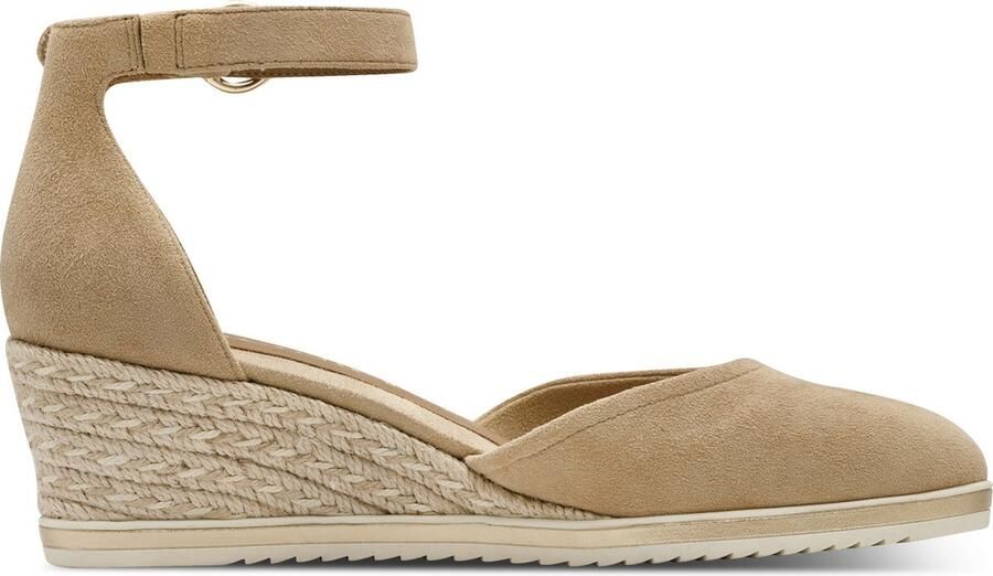 Tamaris Pumps met sleehak instapschoen bandjessandaal met modieuze jute-afwerking