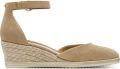 Tamaris Pumps met sleehak instapschoen bandjessandaal met modieuze jute-afwerking - Bruin