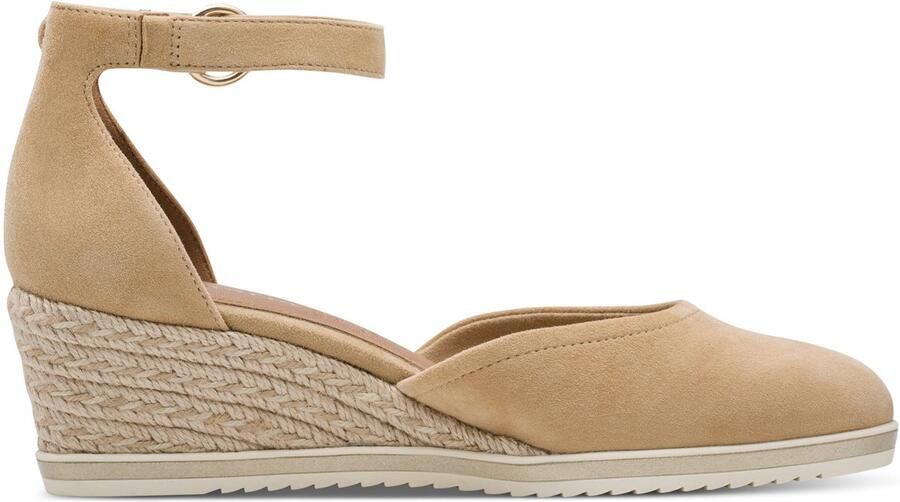 Tamaris Pumps met sleehak instapschoen bandjessandaal met modieuze jute-afwerking