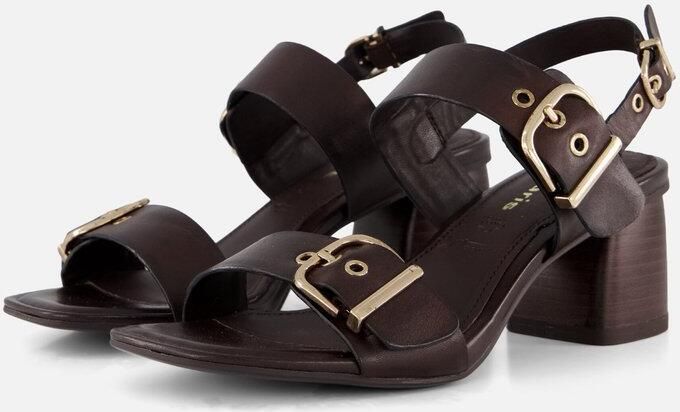 Tamaris Sandalen Met Hak bruin Leer