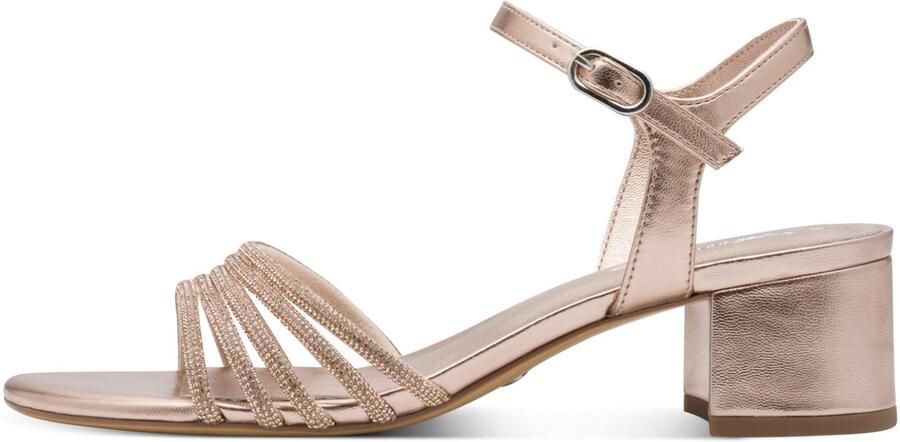 Tamaris Sandaaltjes blokhak feestdagenschuh avondschuh met fonkelende sierstenen