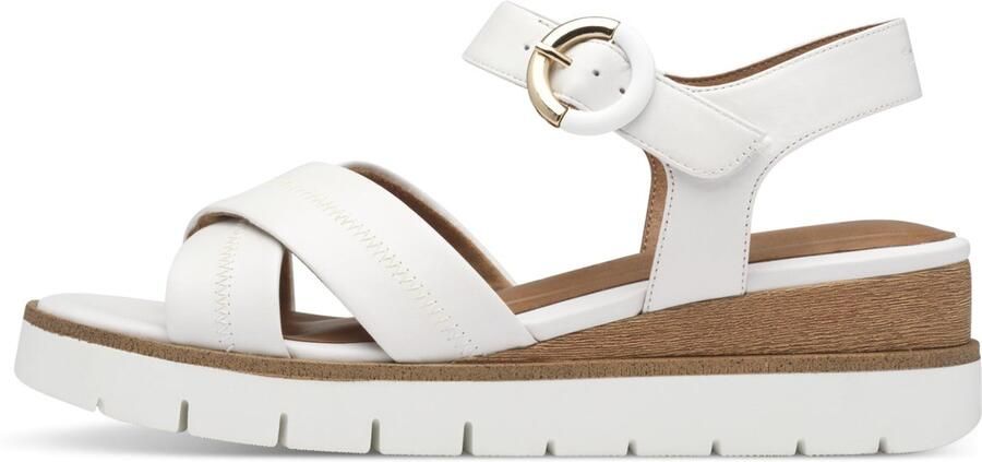 Tamaris Sandaaltjes zomerschoen sandaal sleehak met 2 cm plateau