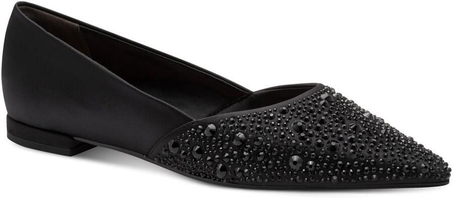 Tamaris damesballerina 1-22156-46-001 damesschoenen puntig zwart