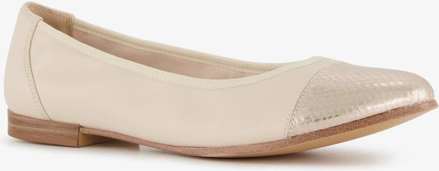 Tamaris dames ballerina's beige goud