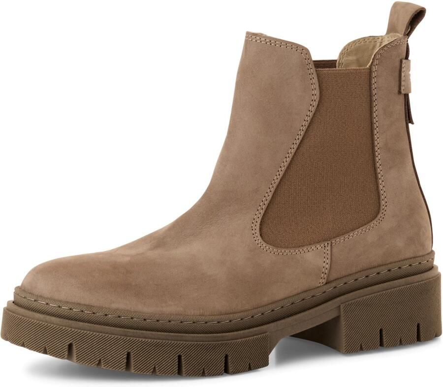 Tamaris dames chelsea boot leren laarzen enkellaars vrouwen leer M2590243 bruin