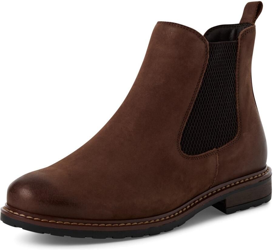 Tamaris Chelsea-boots hakken enkellaars zakelijke schoen instaplaarzen aantrek-lus - Foto 2