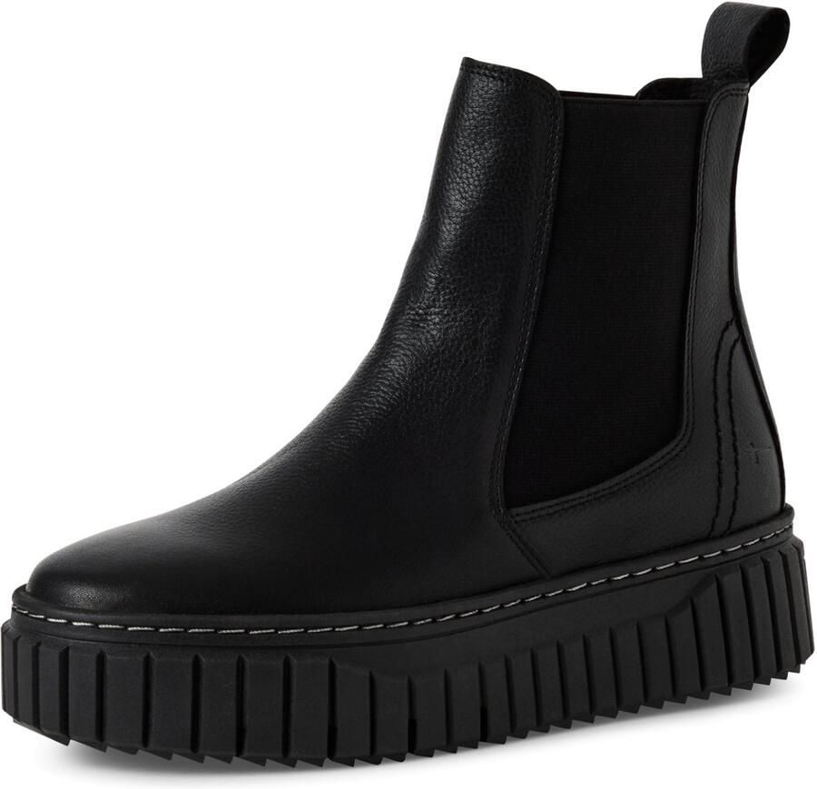 Tamaris Chelsea-boots blokhak instaplaarzen korte laarzen stretchinzetten aan beide zijden - Foto 7