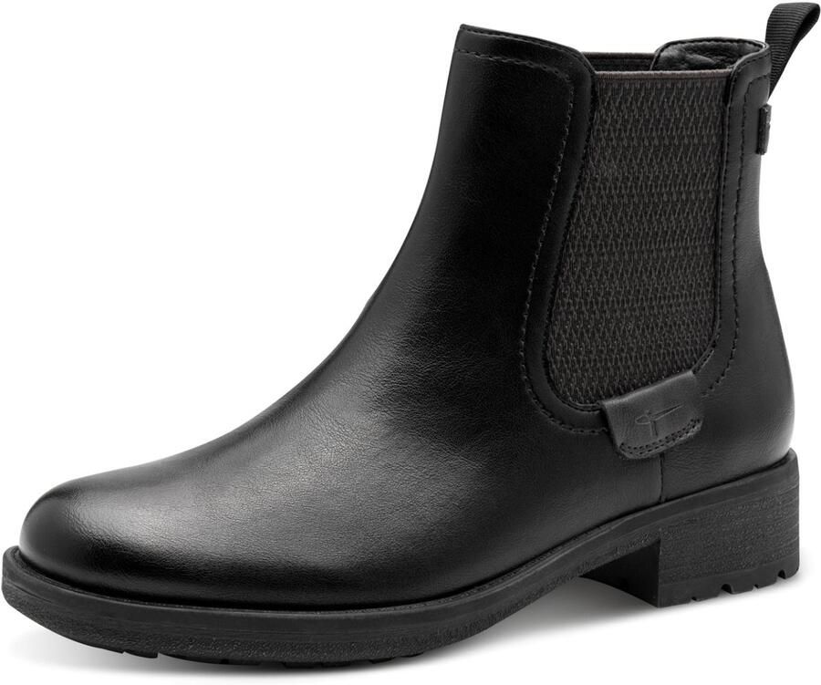 Tamaris Chelsea-boots blokhak enkellaarsjes instapschoen in used look