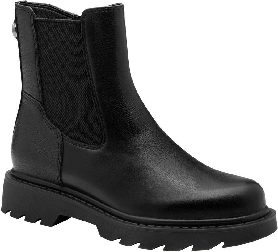 Tamaris Chelsea-boots blokhak enkellaarsjes met stretchinzet aan de buitenkant