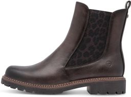 Tamaris Chelsea-laars voor dames bruin luipaardprint 1-25483-45