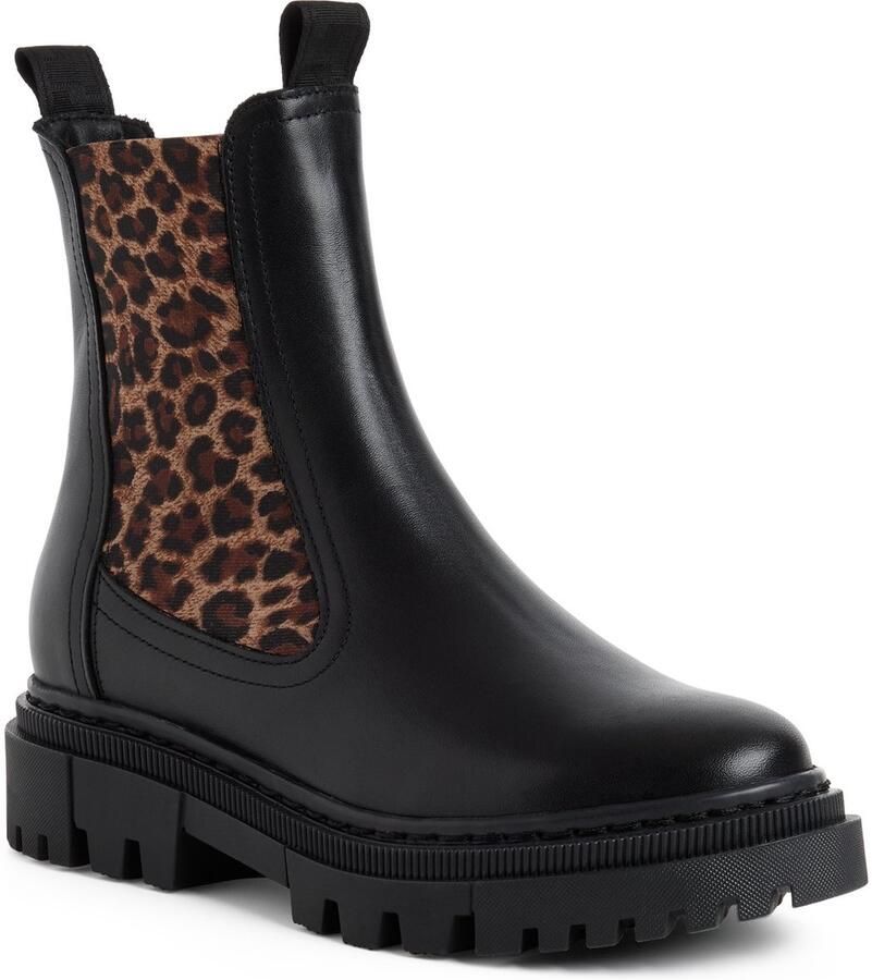 Tamaris dames leren Chelsea-laarsjes 1-25491-41-090 zwart