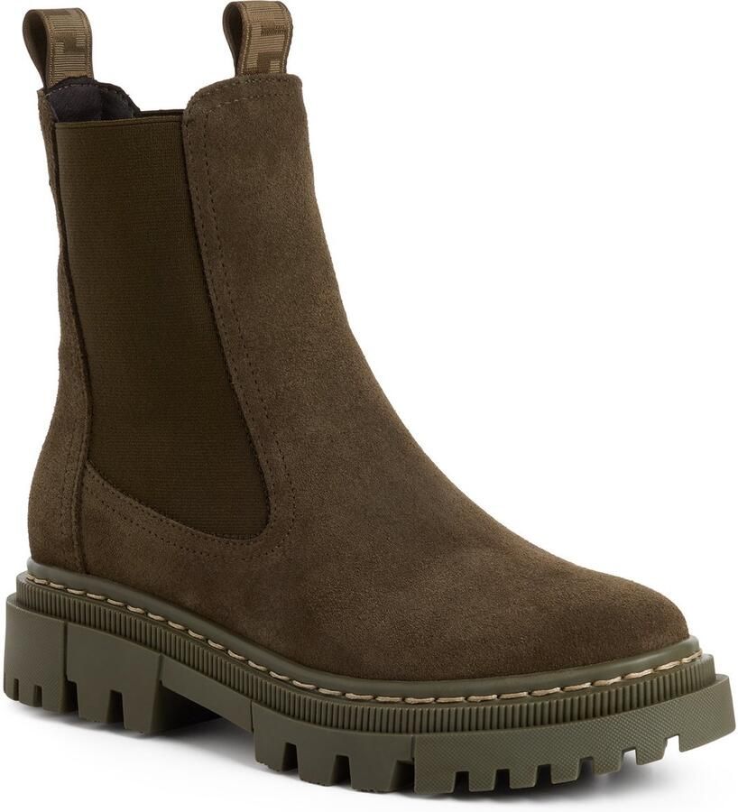 Tamaris dames leren Chelsea-laarsjes 1-25491-41-090 zwart