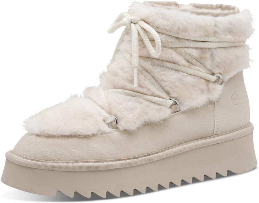 Tamaris dames enkellaars met plateauzool 1-26475-45 418 warme voering Beige - Foto 1