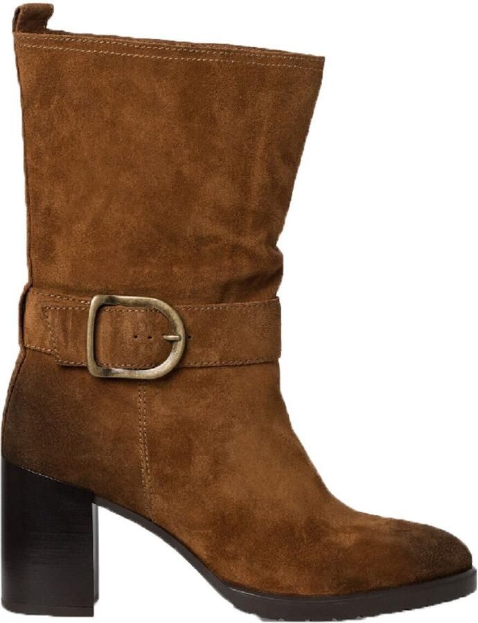 Tamaris Stijlvolle leren enkellaars met westernlook Zwart Dames - Foto 4