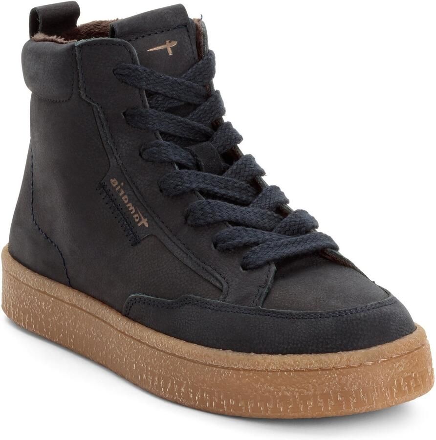Tamaris damesleren enkellaarzen donkerblauw 1-25203-45