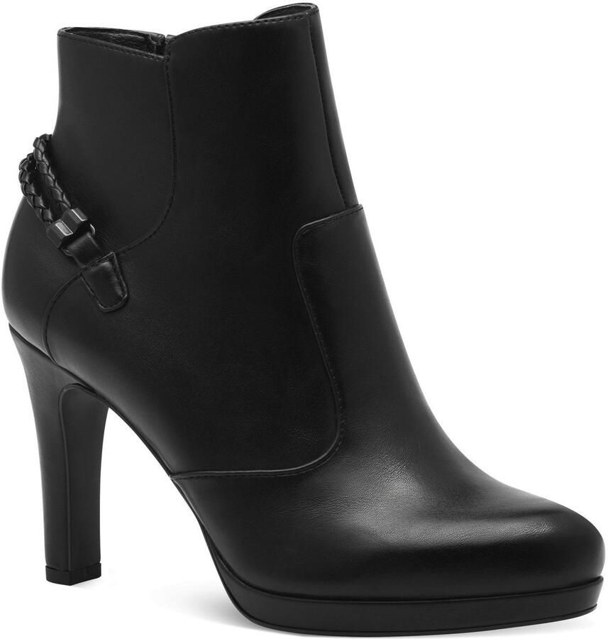 Tamaris Highheel-laarsjes stiletto hak avondschoen enkellaarsjes met banden op de hiel