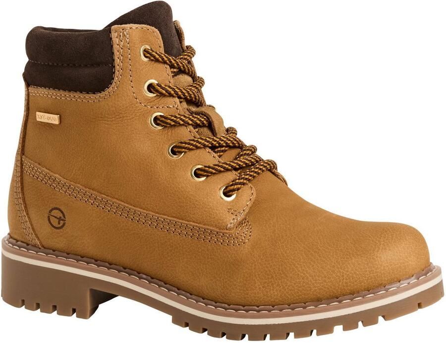 Tamaris Winterlaarzen blokhak veterlaarsje met duo-tex uitvoering