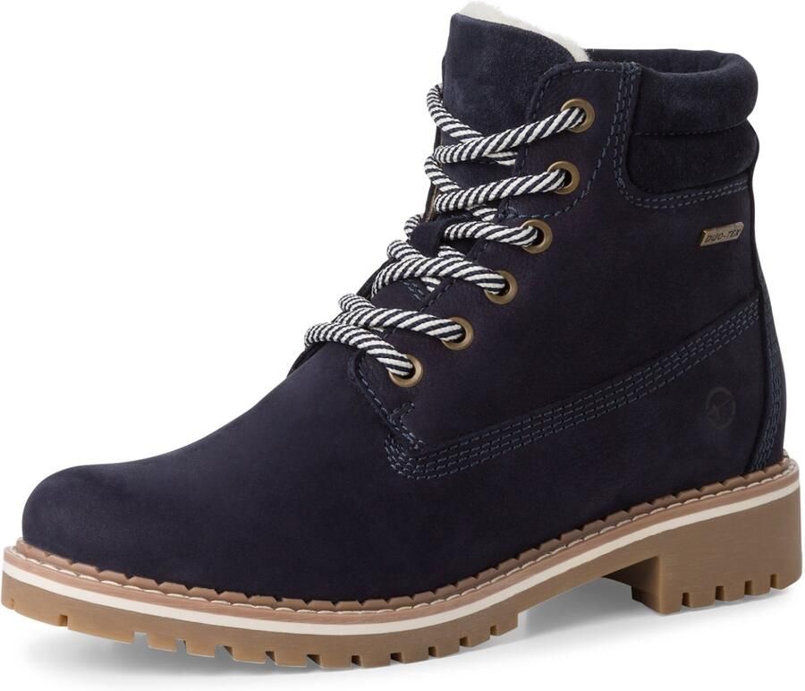 Tamaris Winterlaarzen blokhak veterschoenen outdoorschoen met duo-tex-uitrusting - Foto 2