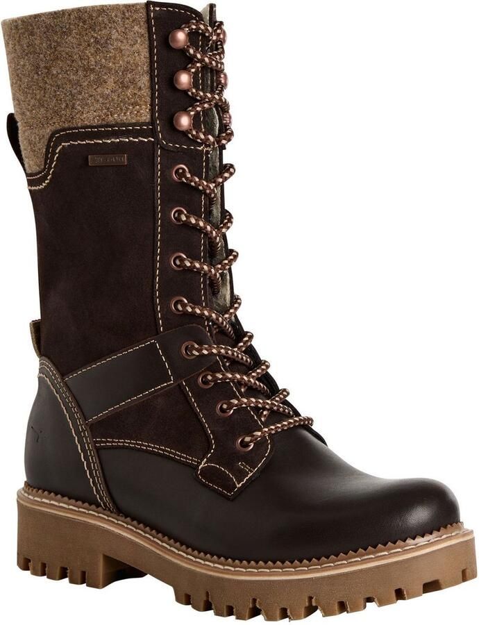 Tamaris dames leren enkellaars 1-26250-45 303 Laarzen M2625045 Bruin - Foto 2