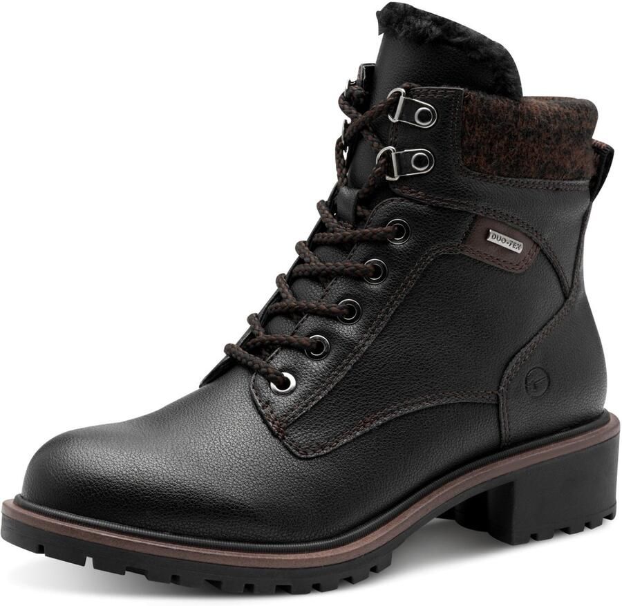 Tamaris Winterlaarzen blokhak veterschoenen winter enkellaars met duo tex-uitrusting - Foto 2