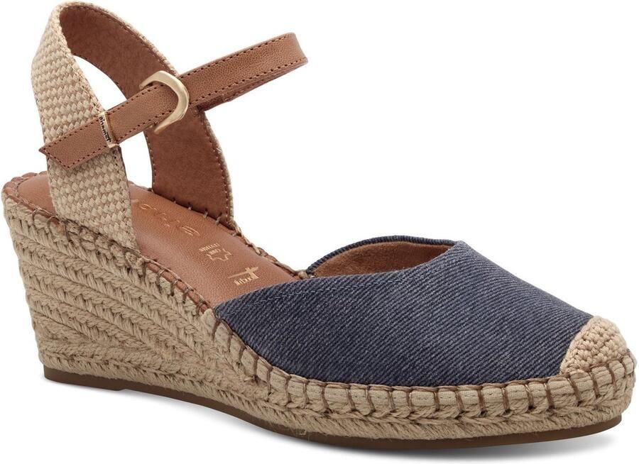 Tamaris Sleehaksandaaltjes plateau zomerschoen met gesloten teengebied