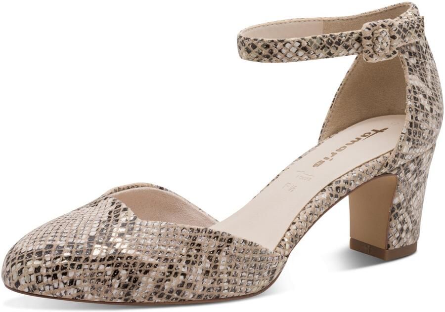 Tamaris pumps 1-24412-41 483 damesschoenen veganistisch M2443241 beige snake