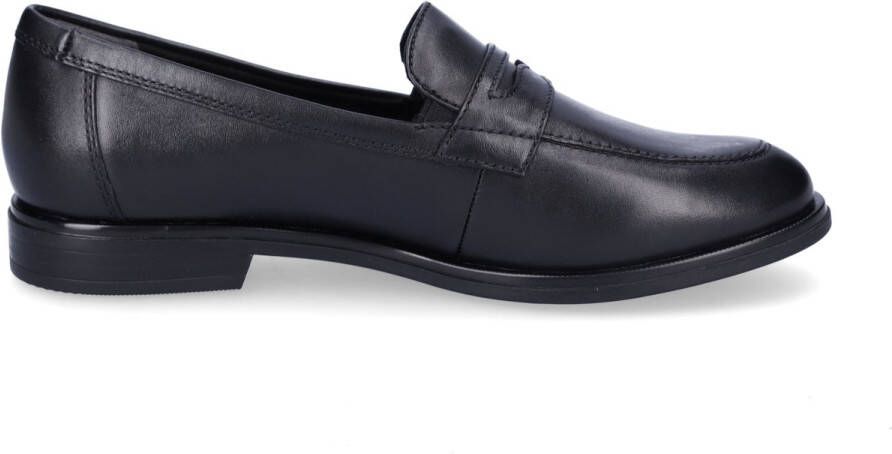 Tamaris Instappers blokhak lage schoen business schoen met klassieke decoratieve band