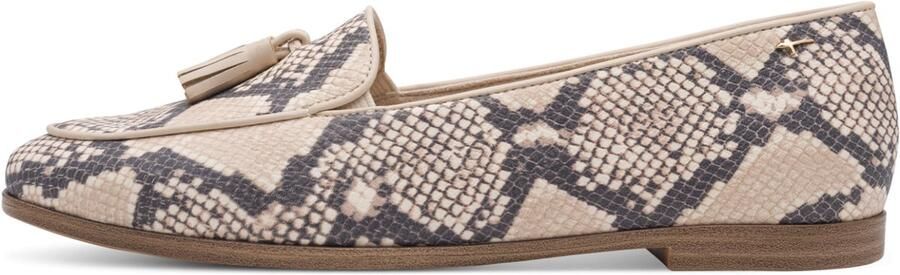 Tamaris Instappers taupe antraciet natuurwit