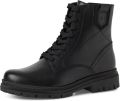Tamaris Veterlaarsjes blokhak veterboots met modieuze siernaden - Zwart