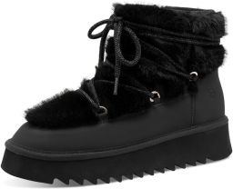 Tamaris Boots van runder nappa met profielzool