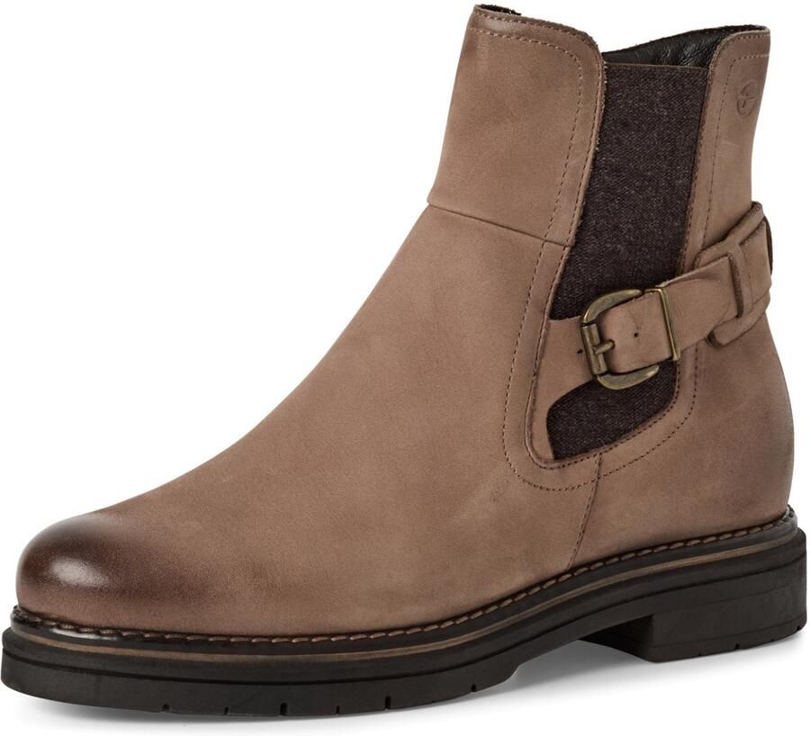 Tamaris Chelsea-boots blokhak zakelijke schoen enkellaarsje met touch it-uitrusting