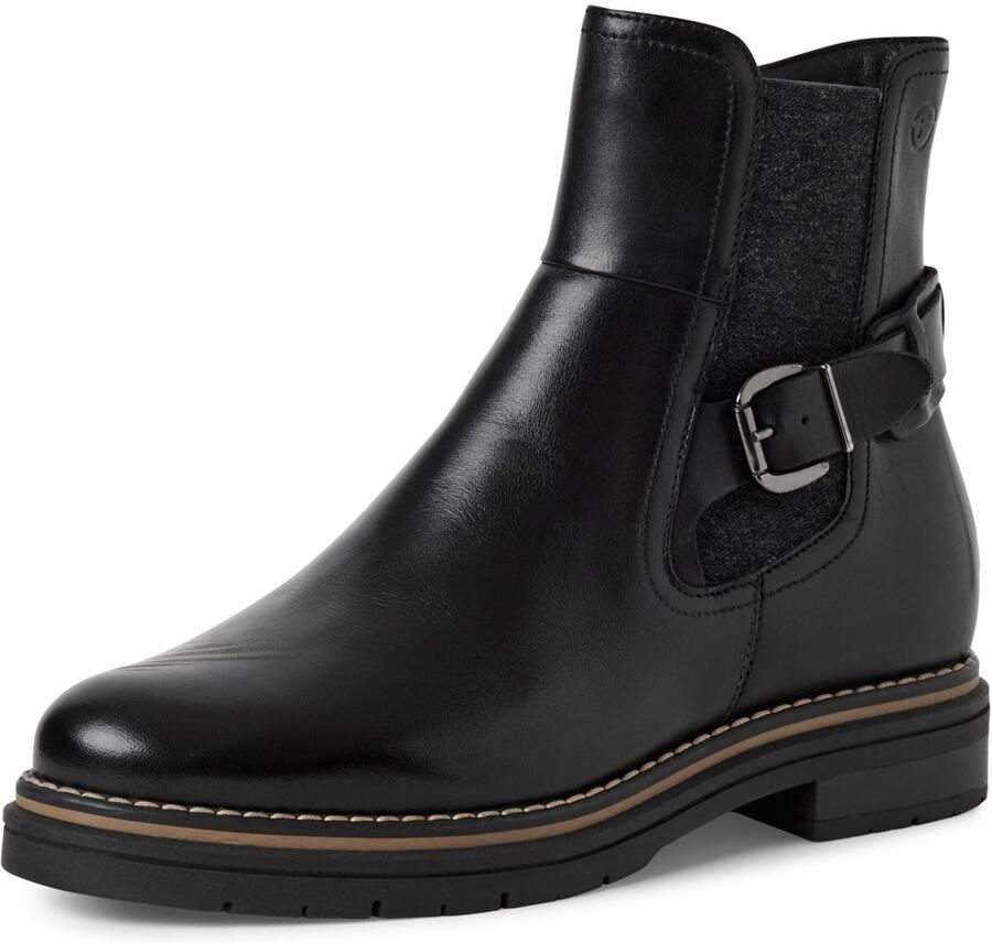 Tamaris Chelsea-boots blokhak zakelijke schoen enkellaarsje met touch it-uitrusting