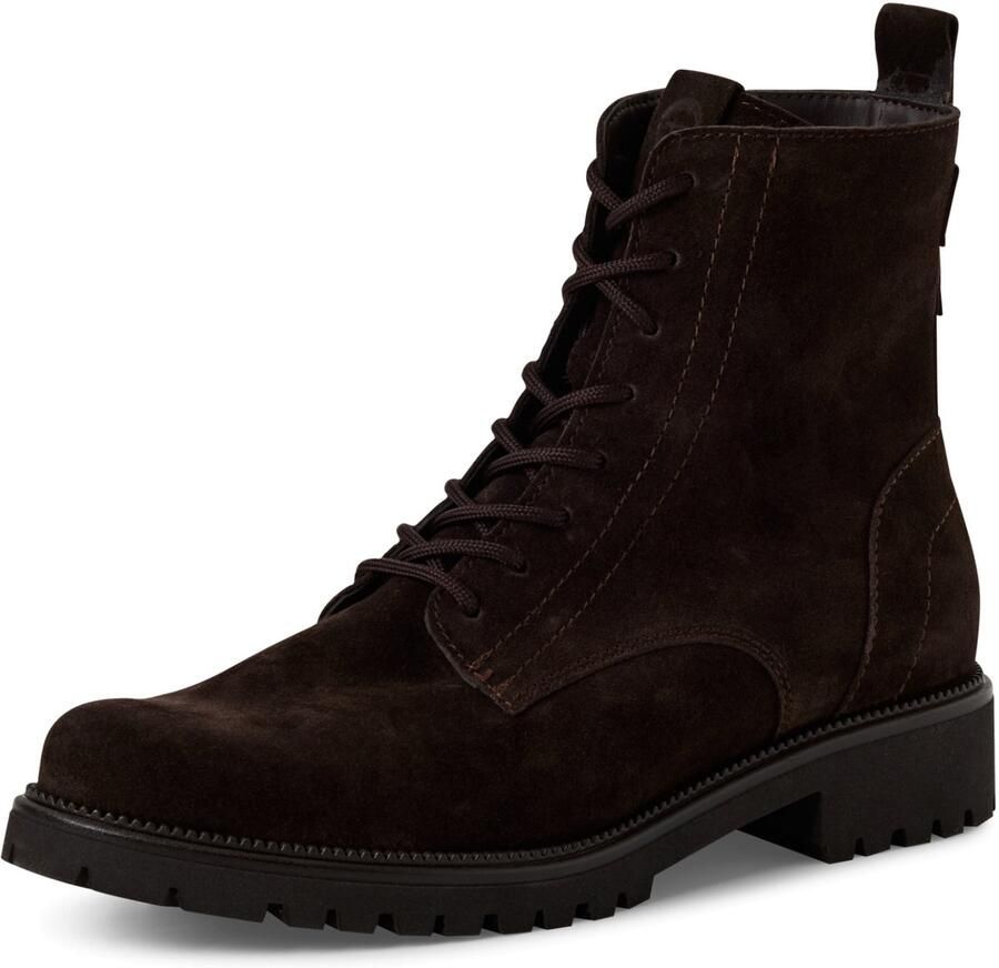 Tamaris Veterlaarsjes blokhak veterschoenen zakelijke schoen met subtiele siernaden - Foto 2