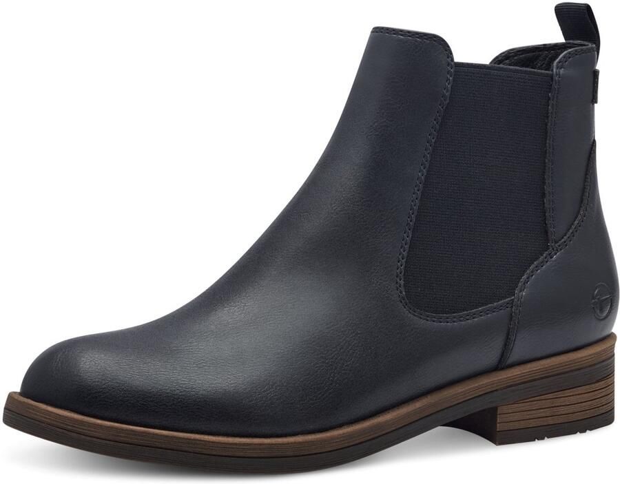 Tamaris Chelsea-boots blokhak laarsjes business schoen instapschoen aantrekband - Foto 2