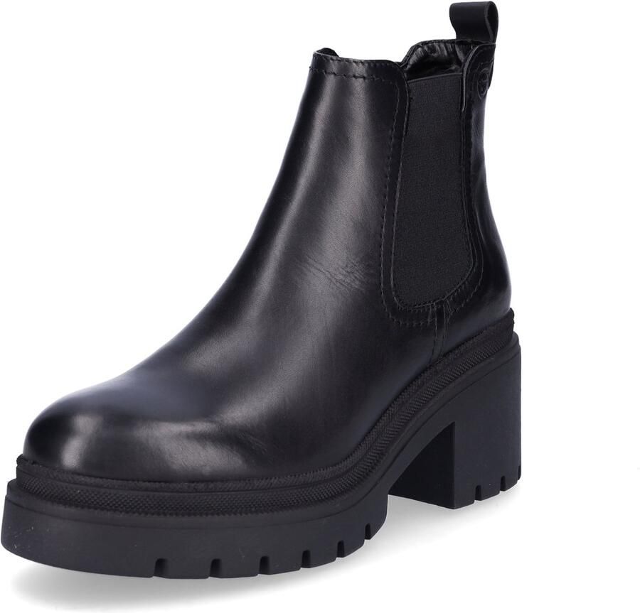 Tamaris dames chelsea boot leren laarzen enkellaars vrouwen leer M2545941 zwart - Foto 2