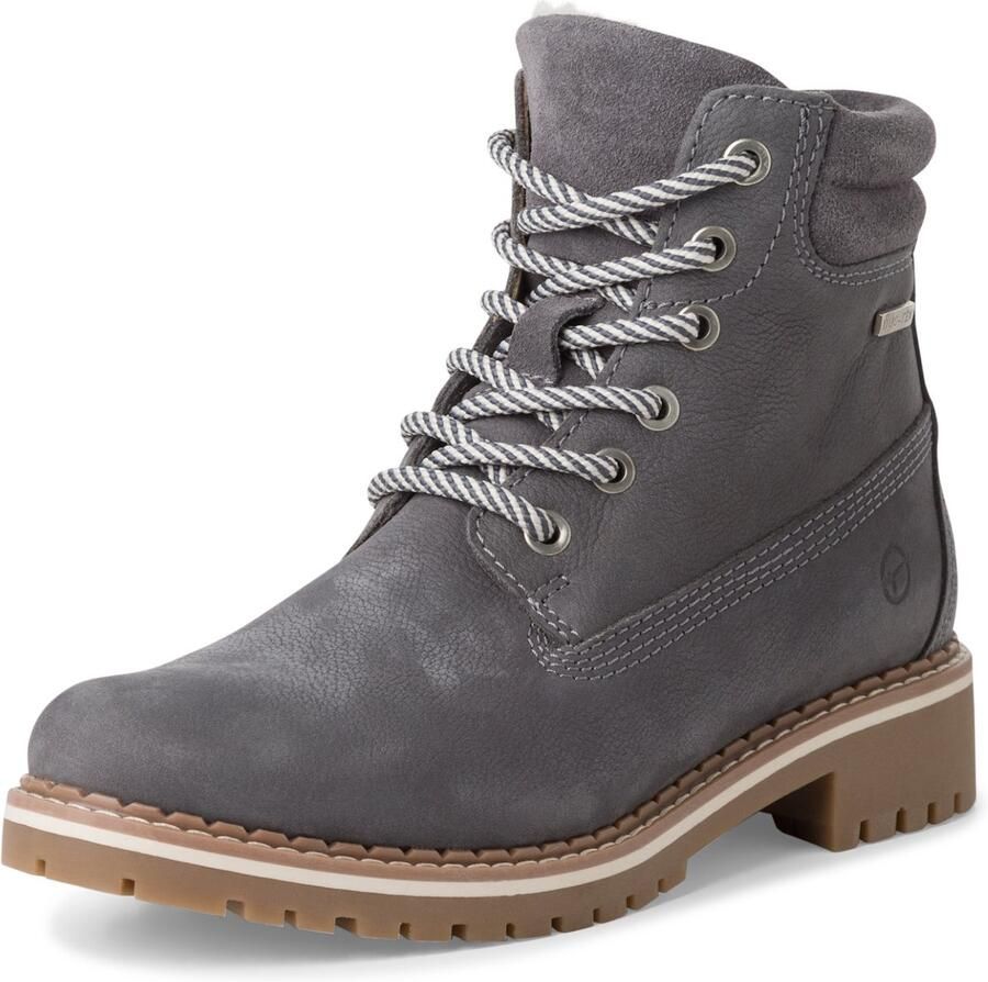 Tamaris Winterlaarzen blokhak veterschoenen outdoorschoen met duo-tex-uitrusting - Foto 2