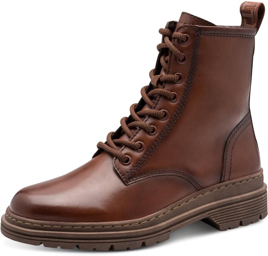 Tamaris Hoge veterschoenen blokhak veterlaarsje in trendy used look
