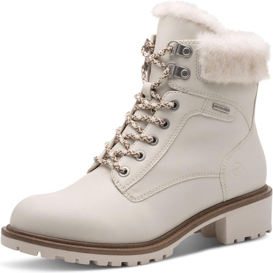 Tamaris Winterlaarzen blokhak veterschoenen winter enkellaars met duo tex-uitrusting