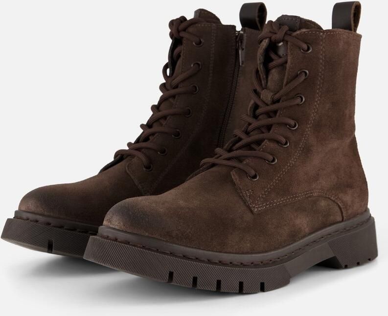Tamaris Veterlaarsjes blokhak veterschoenen herfstschoen met siernaden - Foto 2