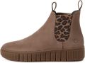 Tamaris dames Chelsea-laars 1-25403-43-3Z9 leren enkellaarsjes Beige luipaardprint - Bruin