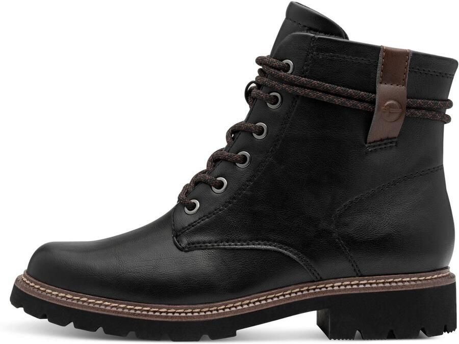 Tamaris Veterlaarsjes blokhak veterschoenen in vegan verwerking - Foto 2