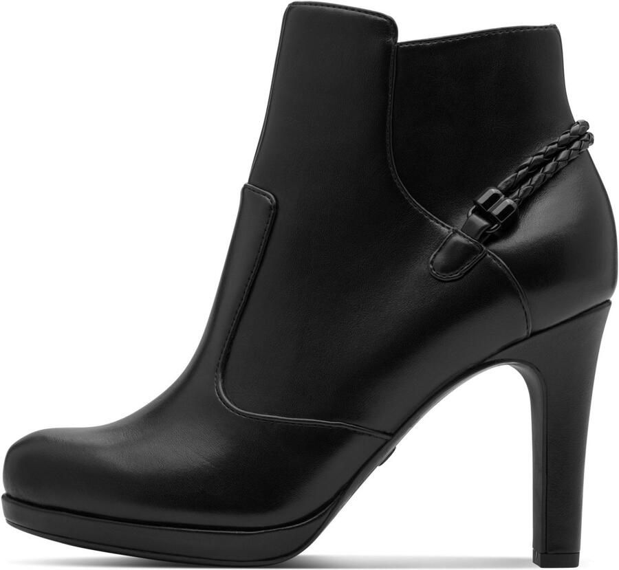Tamaris Highheel-laarsjes stiletto hak avondschoen enkellaarsjes met banden op de hiel