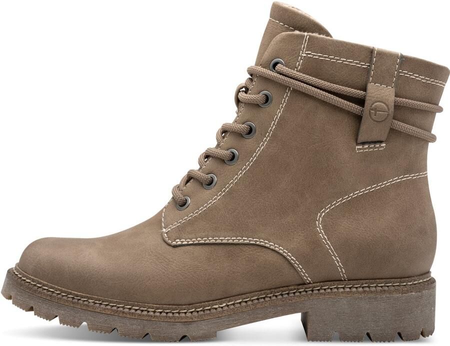 Tamaris Veterlaarsjes blokhak veterschoenen in vegan verwerking - Foto 2