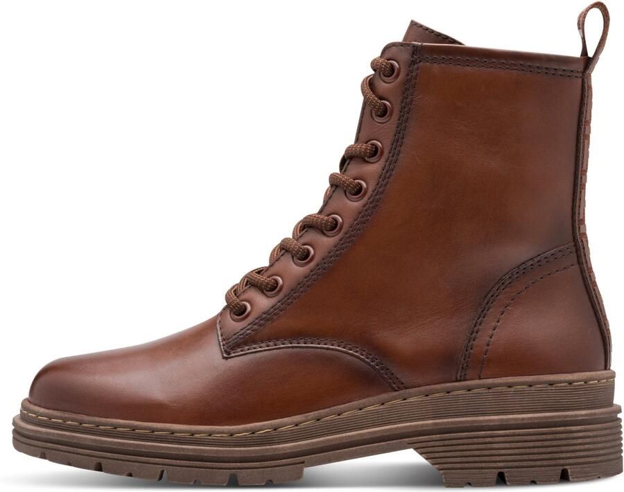 Tamaris Hoge veterschoenen blokhak veterlaarsje in trendy used look