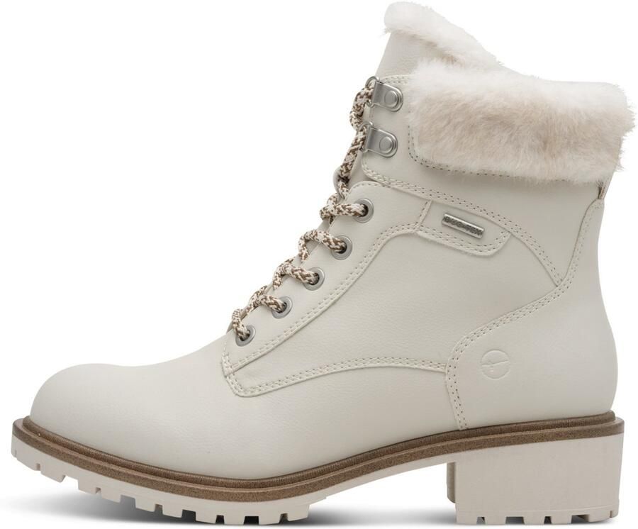 Tamaris Winterlaarzen blokhak veterschoenen winter enkellaars met duo tex-uitrusting