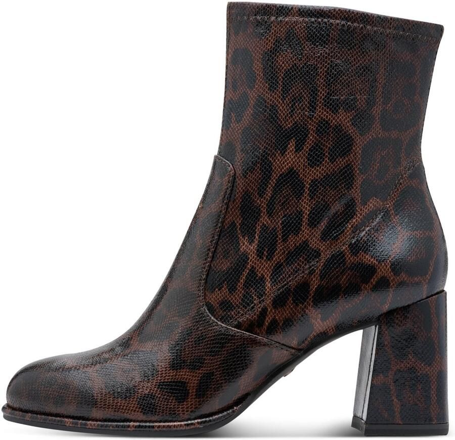 Tamaris dames textiel enkellaars 1-25057-43-389 Laars Bruine luipaard