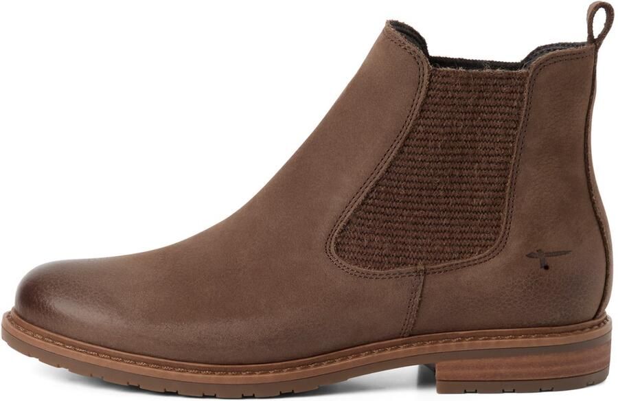 Tamaris Chelsea-laarsjes voor dames leren enkellaarsjes 1-25056-41-405 dames bruin